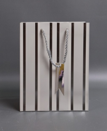 Сумка Люкс Полосы металл  18*23*10  серый  L570