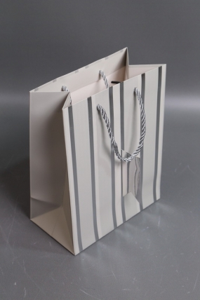 Сумка Люкс Полосы металл  18*23*10  серый  L570