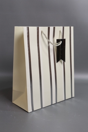 Сумка Люкс Полосы металл  32*26*12  шампань  L569