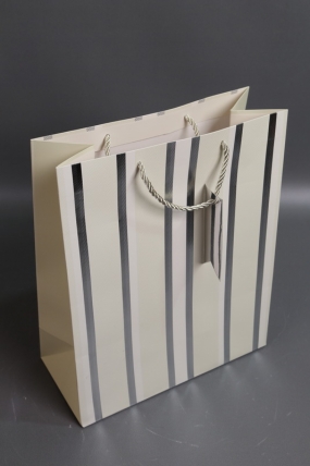 Сумка Люкс Полосы металл  32*26*12  шампань  L569