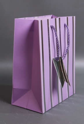 Сумка Люкс Полосы металл  18*23*10  сирень  L570