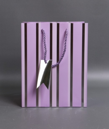 Сумка Люкс Полосы металл  18*23*10  сирень  L570