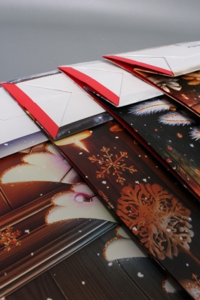 Сумка ЛЮКС Праздничные Ёлочки НГ с блестками  31*41*12  N1955