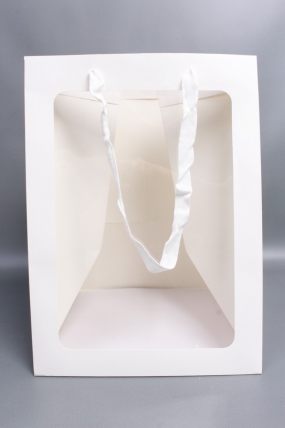 Сумка Люкс с окном 40*29*29 белый L332