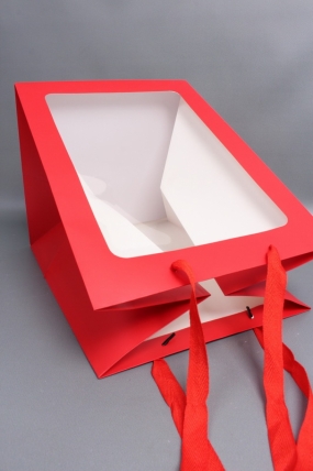 Сумка Люкс с окном 40*29*29 красный L332