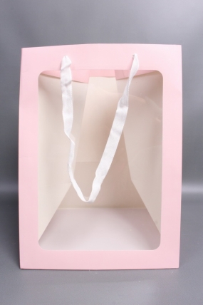 Сумка Люкс с окном 40*29*29 розовый L332