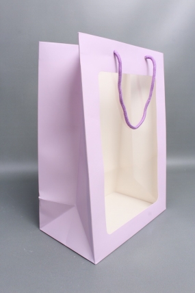 Сумка Люкс с окном 26*32*15 сирень L341  Цена за 1шт