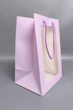 Сумка Люкс с окном сирень 20*30*16см L341 Цена за 1шт