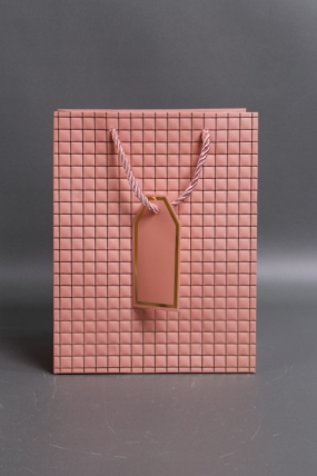 Сумка Люкс Тиснение клетка  18*23*10 розовый L2933 Цена за 1шт