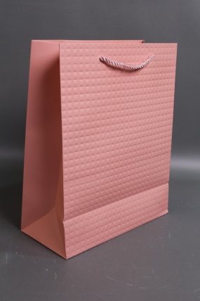 Сумка Люкс Тиснение клетка  26*32*12 розовый  L2932 Цена за 1шт