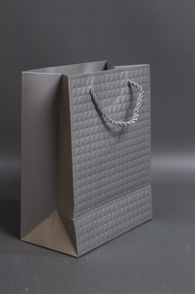 Сумка Люкс Тиснение клетка  18*23*10 серебро L2933 Цена за 1шт