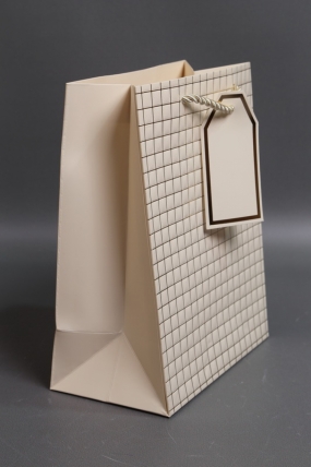 Сумка Люкс Тиснение клетка  18*23*10 шампань  L2933 Цена за 1шт