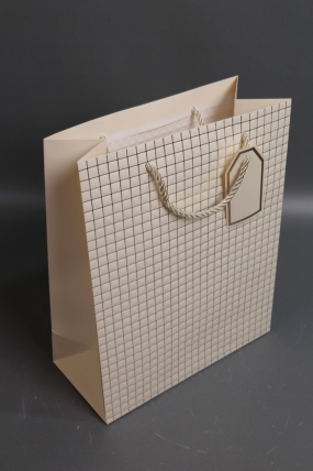 Сумка Люкс Тиснение клетка  26*32*12 шампань  L2932 Цена за 1шт