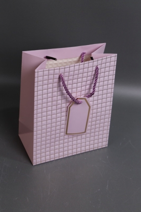 Сумка Люкс Тиснение клетка  18*23*10 сирень  L2933 Цена за 1шт