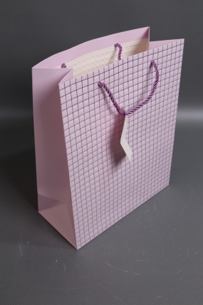 Сумка Люкс Тиснение клетка  26*32*12 сирень  L2932 Цена за 1шт