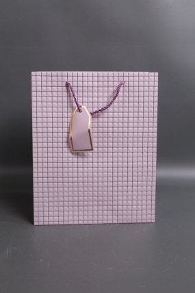 Сумка Люкс Тиснение клетка  26*32*12 сирень  L2932 Цена за 1шт
