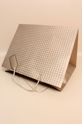 Сумка Люкс Тиснение Клетка 30*38*30см золото  L604 Цена за 1шт