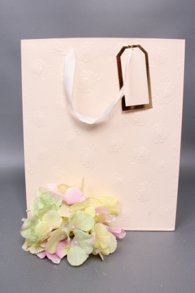 Сумка Люкс Тиснение Розы 32*26*12 крем Цена за 1шт  L459