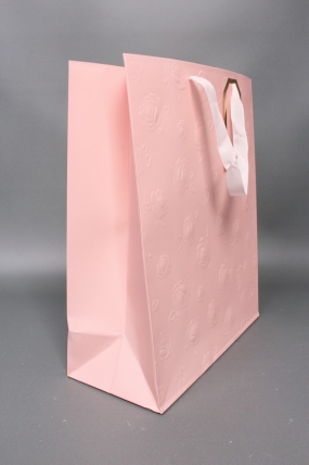 Сумка Люкс Тиснение Розы 32*26*12 персик Цена за 1шт  L459