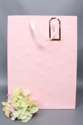 Сумка Люкс Тиснение Розы 31*42*12 персик  Цена за 1шт  L458