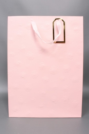 Сумка Люкс Тиснение Розы 31*42*12 персик  Цена за 1шт  L458