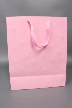 Сумка Люкс Тиснение Розы 32*26*12 розовый Цена за 1шт  L459