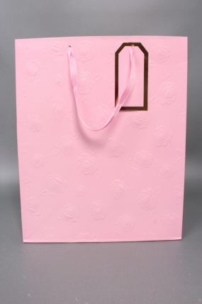 Сумка Люкс Тиснение Розы 32*26*12 розовый Цена за 1шт  L459