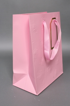 Сумка Люкс Тиснение Розы 18*23*10 розовый Цена за 1шт  L460