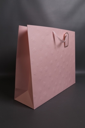 Сумка Люкс Тиснение Розы 50*40*15 розовый     L493