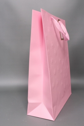 Сумка Люкс Тиснение Розы 31*42*12 розовый  Цена за 1шт  L458