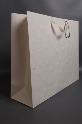 Сумка Люкс Тиснение Розы 50*40*15 шампань     L493