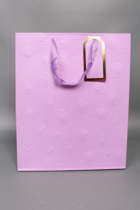 Сумка Люкс Тиснение Розы 32*26*12 сирень Цена за 1шт  L459