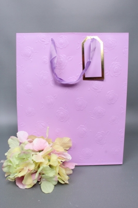 Сумка Люкс Тиснение Розы 32*26*12 сирень Цена за 1шт  L459