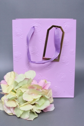 Сумка Люкс Тиснение Розы 18*23*10 сирень Цена за 1шт  L460