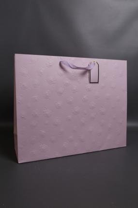 Сумка Люкс Тиснение Розы 50*40*15 сирень     L493