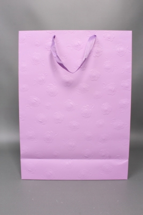 Сумка Люкс Тиснение Розы 31*42*12 сирень  Цена за 1шт  L458