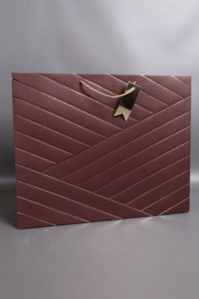 Сумка Люкс Золотая диагональ 50*40*15 шоколад   L497