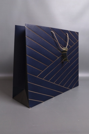 Сумка Люкс Золотая диагональ 50*40*15 синий    L497