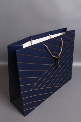 Сумка Люкс Золотая диагональ 50*40*15 синий    L497