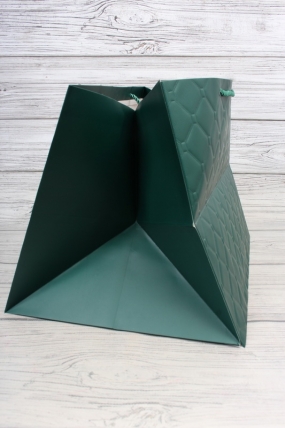 Сумка Люкс Золотая клетка 30*38*30 изумруд L604N
