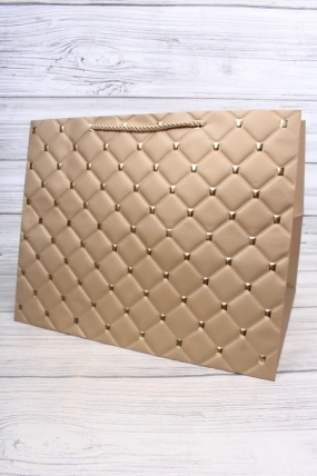 Сумка Люкс Золотая клетка 30*38*30 золото L604N