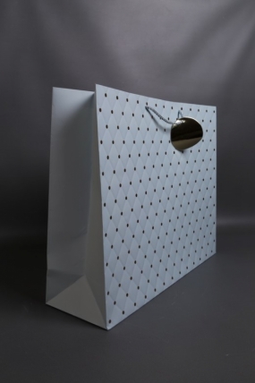 Сумка Люкс Золотая кнопка 50*40*15 голубой   L492