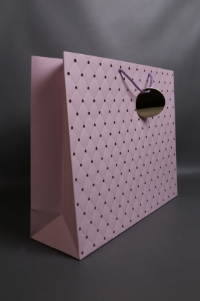 Сумка Люкс Золотая кнопка 50*40*15 лиловый    L492