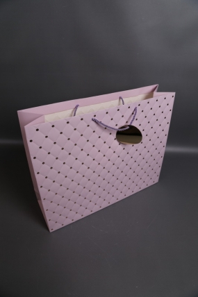 Сумка Люкс Золотая кнопка 50*40*15 лиловый    L492