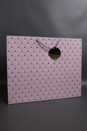 Сумка Люкс Золотая кнопка 50*40*15 лиловый    L492