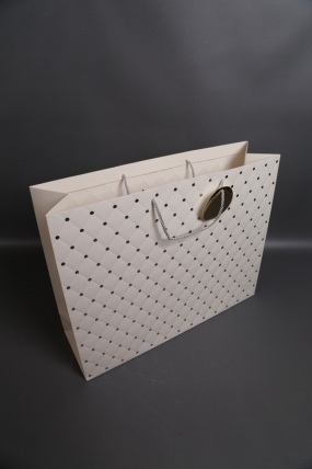 Сумка Люкс Золотая кнопка 50*40*15 шампань     L492