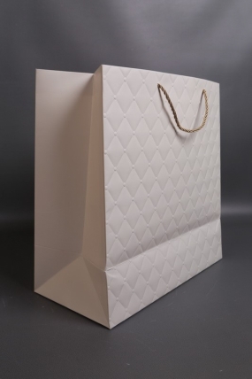 Сумка Люкс Золотая кнопка  38*38*18   белая   L495