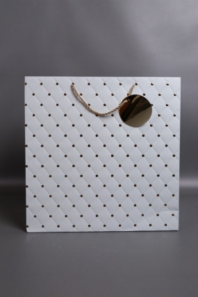 Сумка Люкс Золотая кнопка  38*38*18   голубая   L495