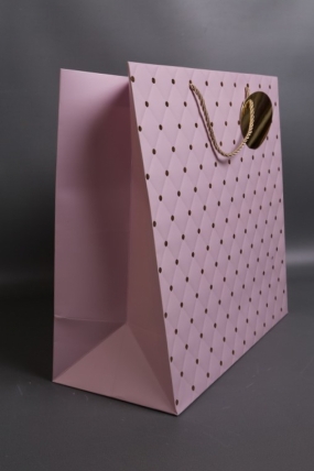 Сумка Люкс Золотая кнопка  38*38*18   лиловая  L495