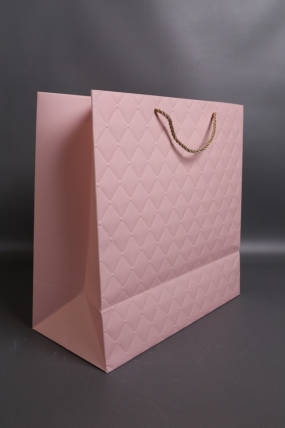 Сумка Люкс Золотая кнопка  38*38*18   розовая   L495